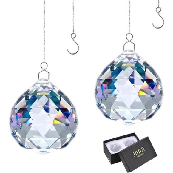 Suncatcher Crystals Ball Prism Window Rainbow Maker with Chain for Easy Hanging - Picture 7 of 7